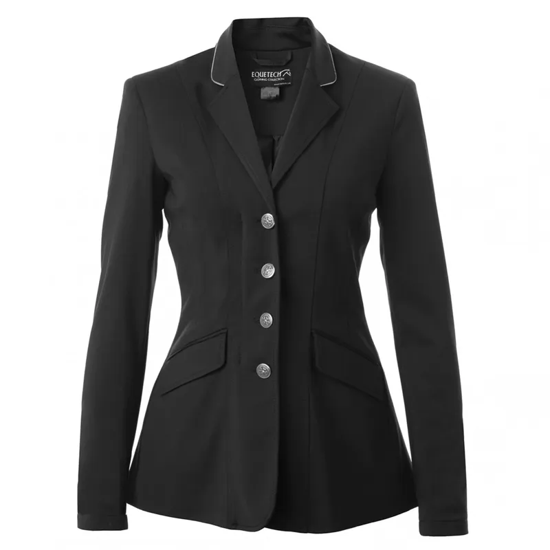 Equetech Jersey Deluxe Competition Jacket - Black/Silver